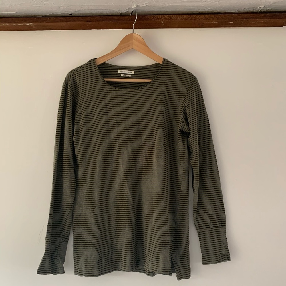 Isabel marant etoile green striped Long sleeve T